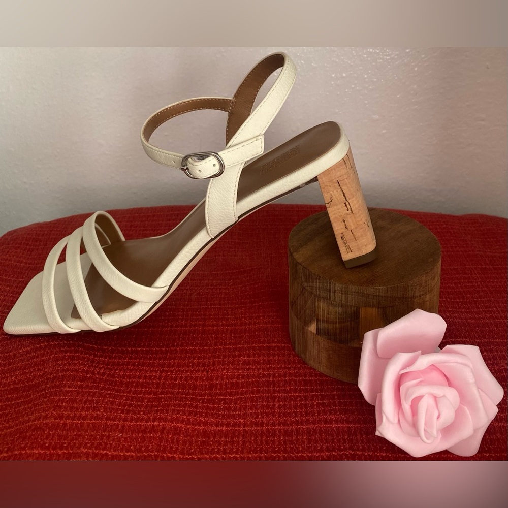 NWT.. WOMENS STRAPPY CORK HEEL SANDALS - Picture 7 of 16